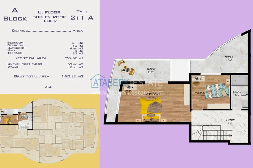 Купить дешево Новый проект офф-плана многоквартирного жилого комплекса в центре Аланьи 28 