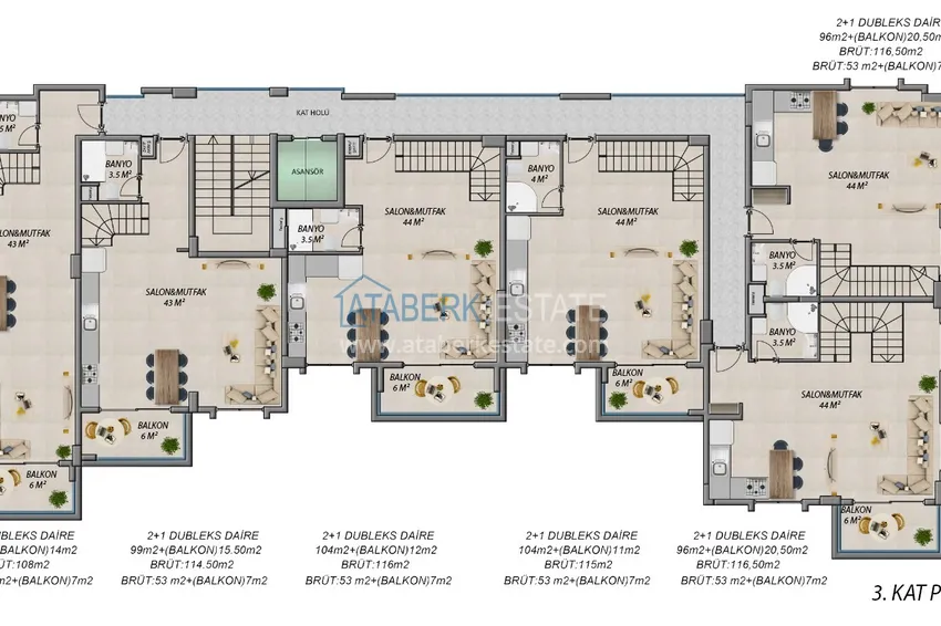 Купить дешево Новый проект жилого комплекса в Алании район Авсаллар 1 