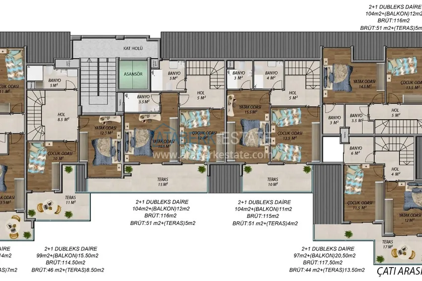 Купить дешево Новый проект жилого комплекса в Алании район Авсаллар 3 