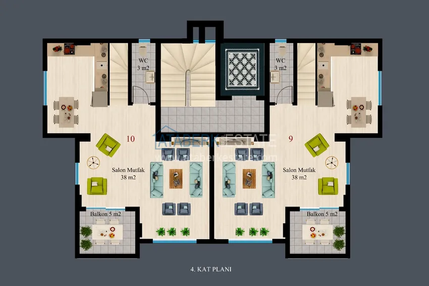 Купить дешево Новый проект бутик-комплекса в Авсалларе - Алания 3 