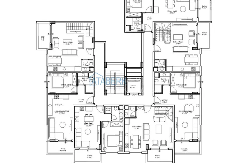 Купить дешево Квартиры 1+1, 4+1 в новом инвестиционно-привлекательном жилом комплексе в Алании, район Паяллар 11