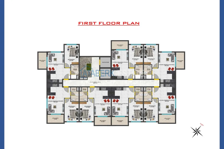 Купить дешево Новый современный жилой комплекс в Алании, район Оба 9 
