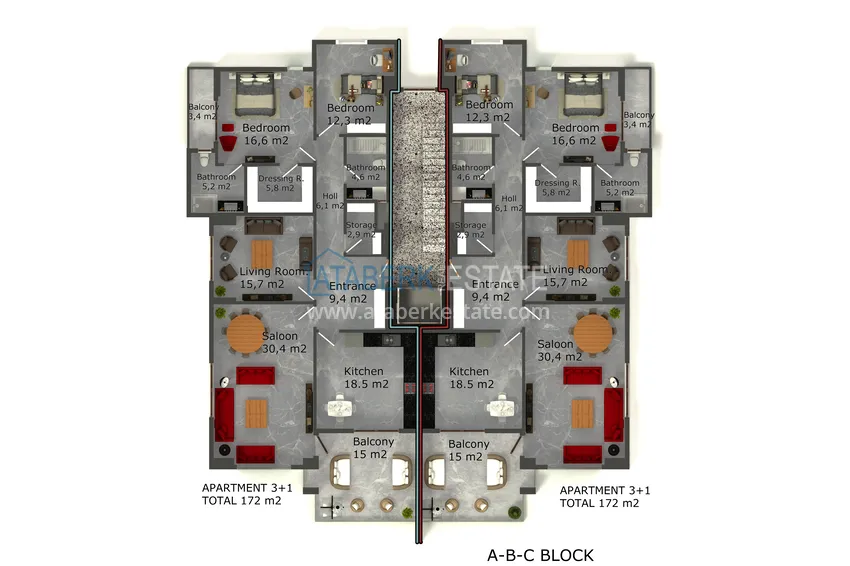 Купить дешево Квартира в Алании – район Оба с высококачественной чистовой отделкой и отдельной кухней  2 