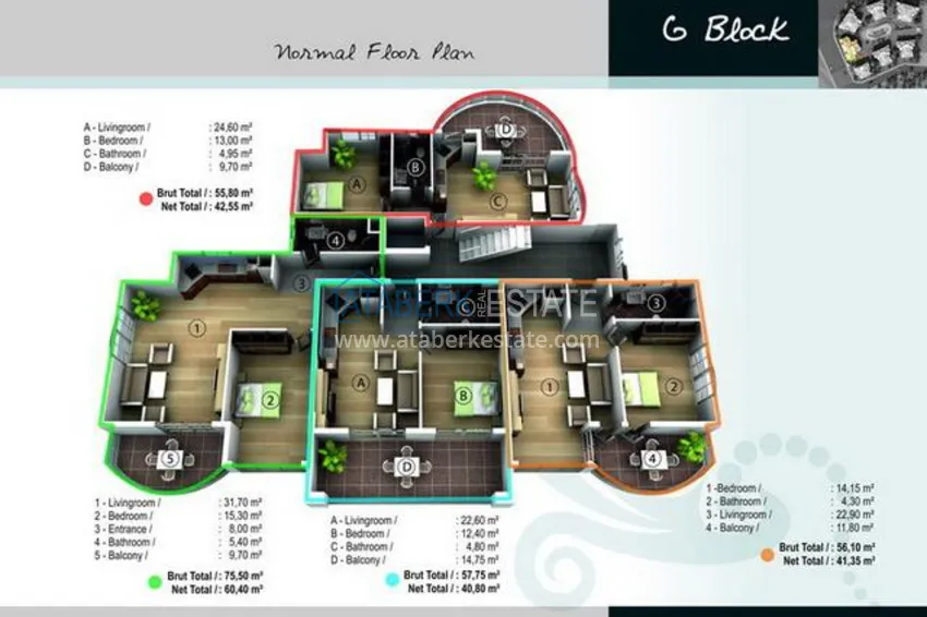 Купить дешево Пентхаусы в центре Алании с полным видом на море 14 