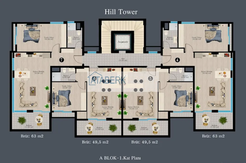 Купить дешево Новый проект жилого комплекса в Алании - район Каргыджак 16 