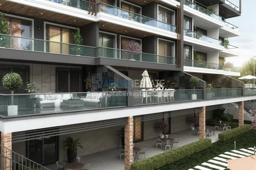 Квартира в Алании – район Оба от инвестора в строящемся комплексе 10 