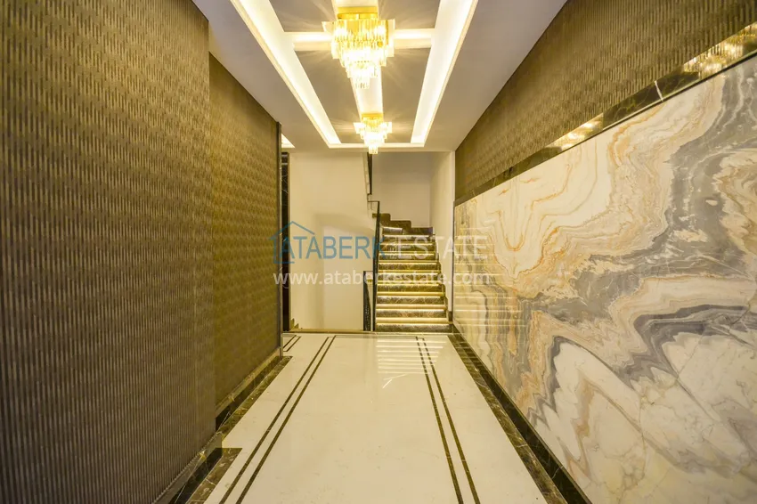 Квартира в Махмутларе с видом на горы в современном жилом комплексе 10 