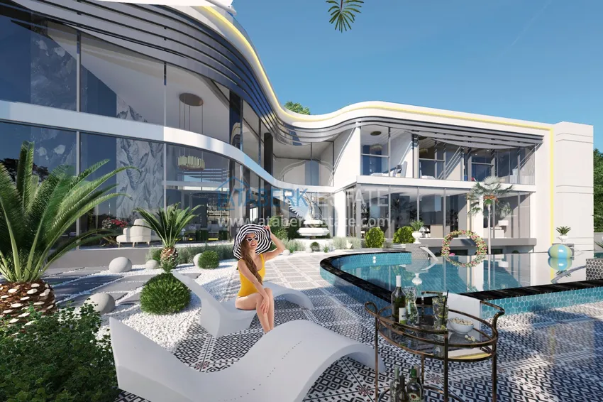 Эксклюзивный проект частной виллы класса-люкс в Алании - Бекташ 10 