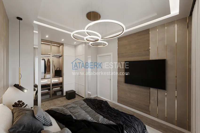 Приобрести Пентхаус-дуплекс в Алании, район Махмутлар в комплексе на этапе строительства  11 