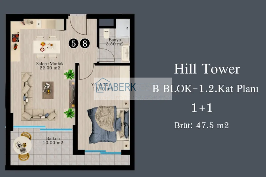 Купить дешево Новый проект жилого комплекса в Алании - район Каргыджак 8 