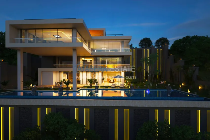 Частная вилла от застройщика в Алании район Бекташ  12 