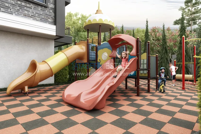 Квартира в Алании – район Оба от инвестора в строящемся комплексе 12 