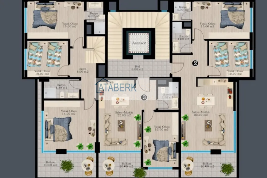 Купить дешево Новый проект жилого комплекса в Алании - район Каргыджак 9 