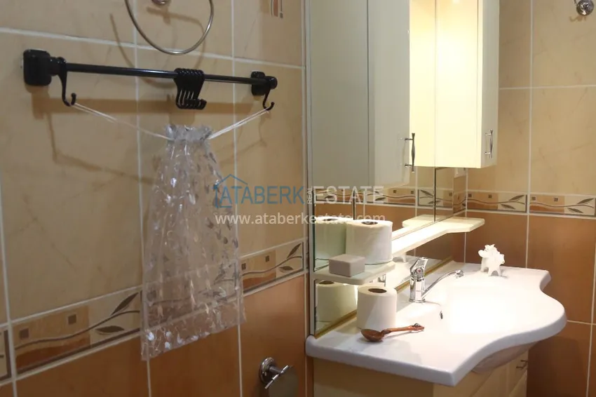 Приобрести Квартира в центре Алании, трехкомнатная, с мебелью и застекленным балконом 13 