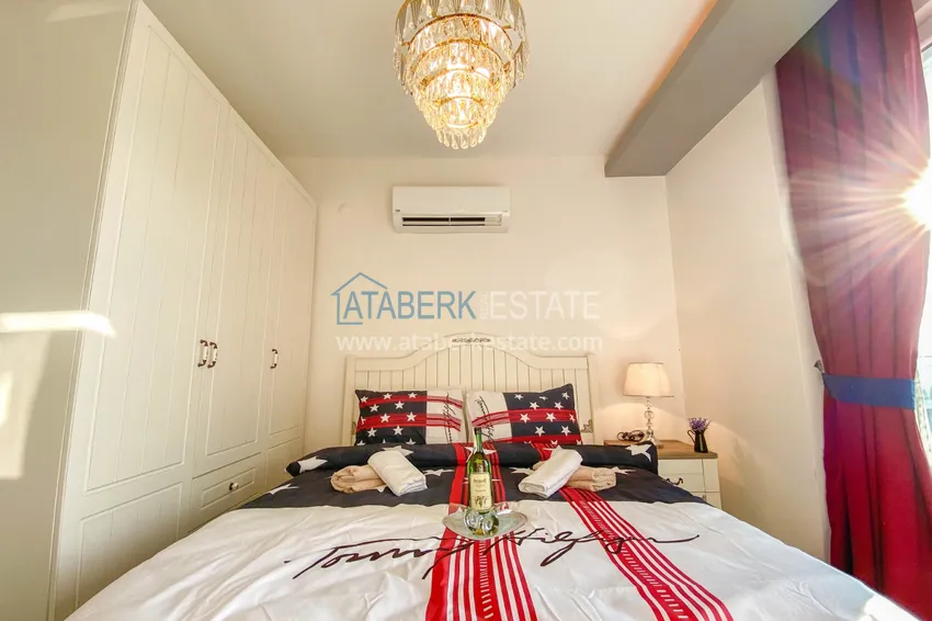 Приобрести Квартира в Махмутларе с новой мебелью и застекленным балконом в комплексе комфорт-класса 13 