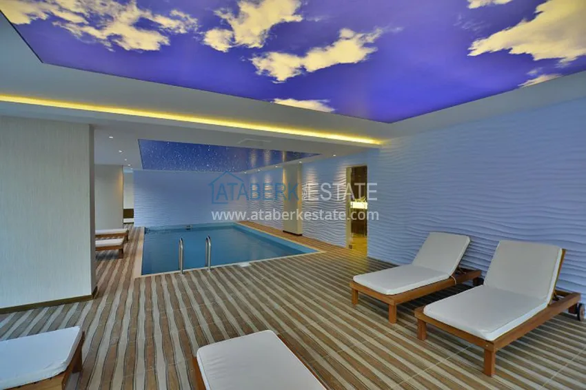 Квартира в Махмутларе меблированная с застекленным балконом и открытым видом на море 20 