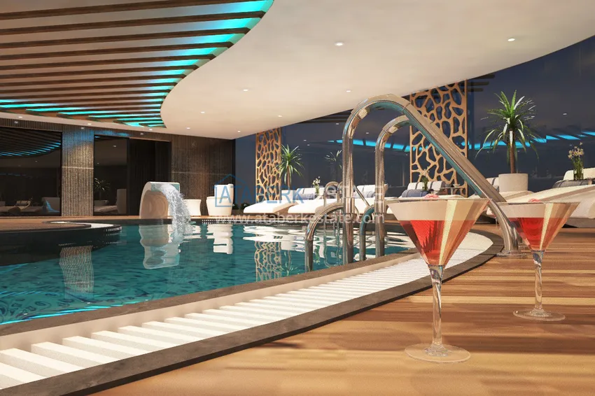 Квартира в районе Оба в жилом комплексе на этапе строительства 32 