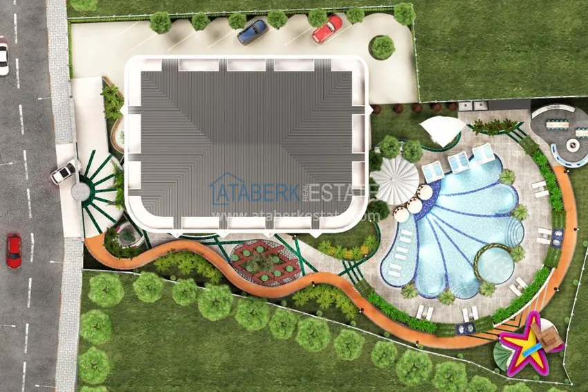 Квартиры в центре Алании от инвестора в комплексе на этапе строительства 15 