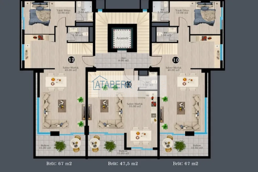 Купить дешево Новый проект жилого комплекса в Алании - район Каргыджак 12 