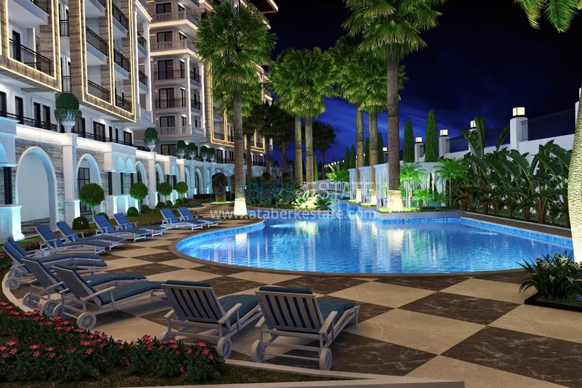 Квартиры в центре Алании – район пляжа Клеопатра в комплексе на этапе строительства 13