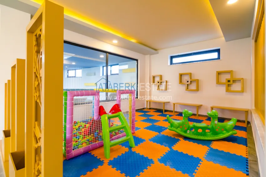 Дуплекс в Алании - район Оба, с отдельной кухней в элитной резиденции  18 