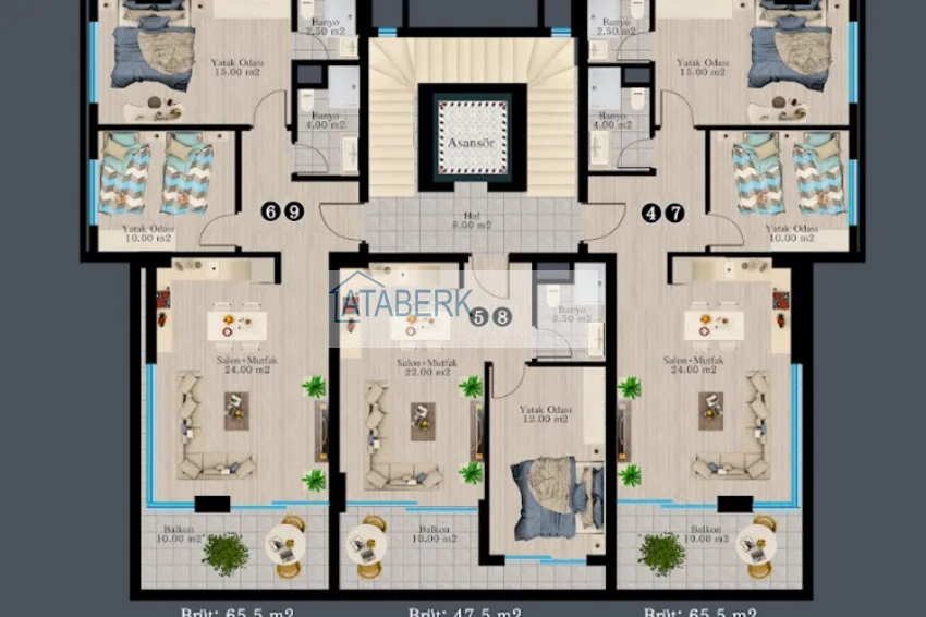 Купить дешево Новый проект жилого комплекса в Алании - район Каргыджак 13 