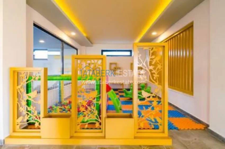 Дуплекс в Алании - район Оба, с отдельной кухней в элитной резиденции  19 