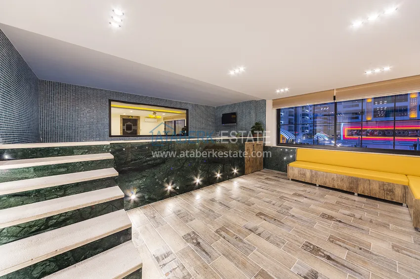 Квартира в Махмутларе с новой мебелью и застекленным балконом в комплексе комфорт-класса 15 