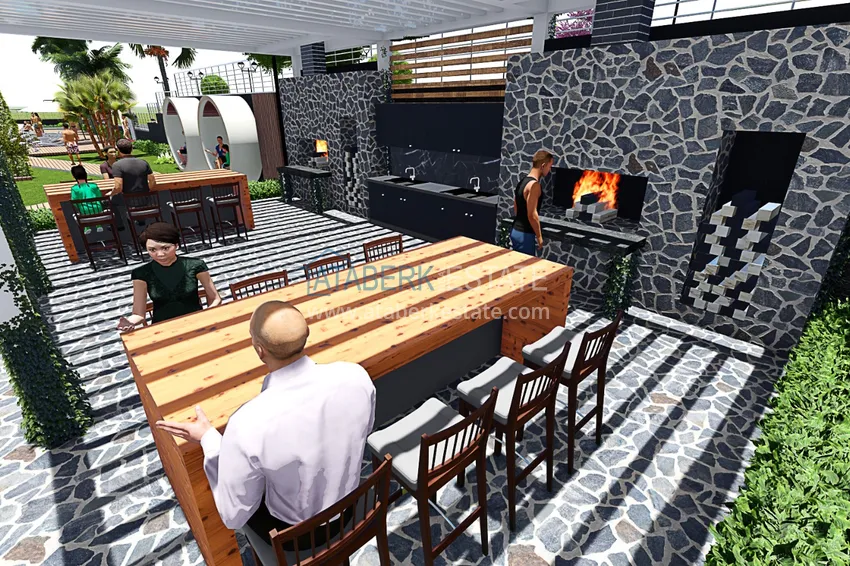 Квартира в Махмутларе от инвестора в комплексе на завершающем этапе строительства с богатой внутренней инфраструктурой 21 