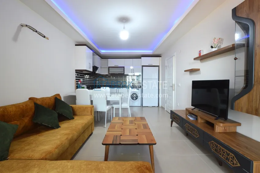 Приобрести Квартира в Алании, Махмутларе с видом на море и мебелью 1 