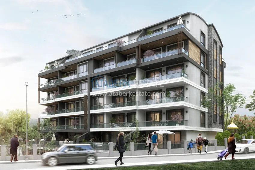 Квартира в Алании – район Оба от инвестора в строящемся комплексе 1 