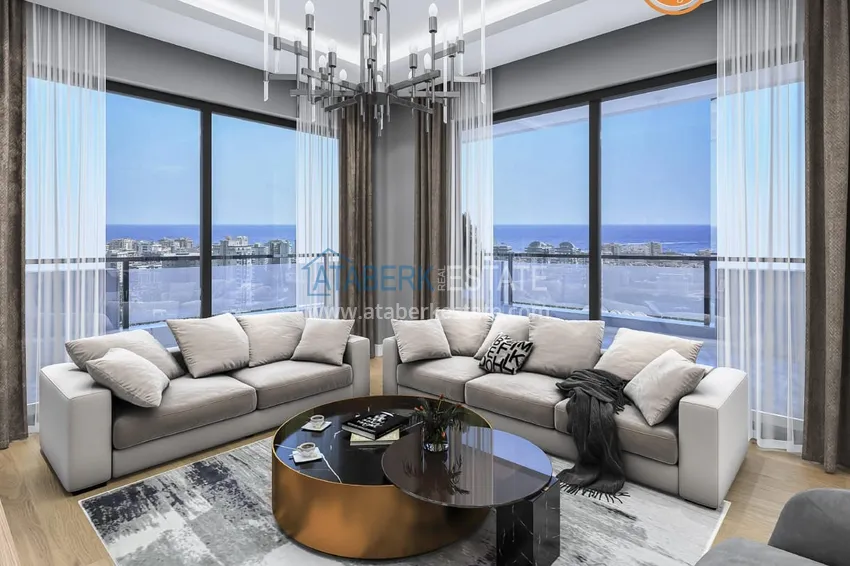 Приобрести Квартиры в Алании - район Махмутлар в строящемся жилом комплексе 1