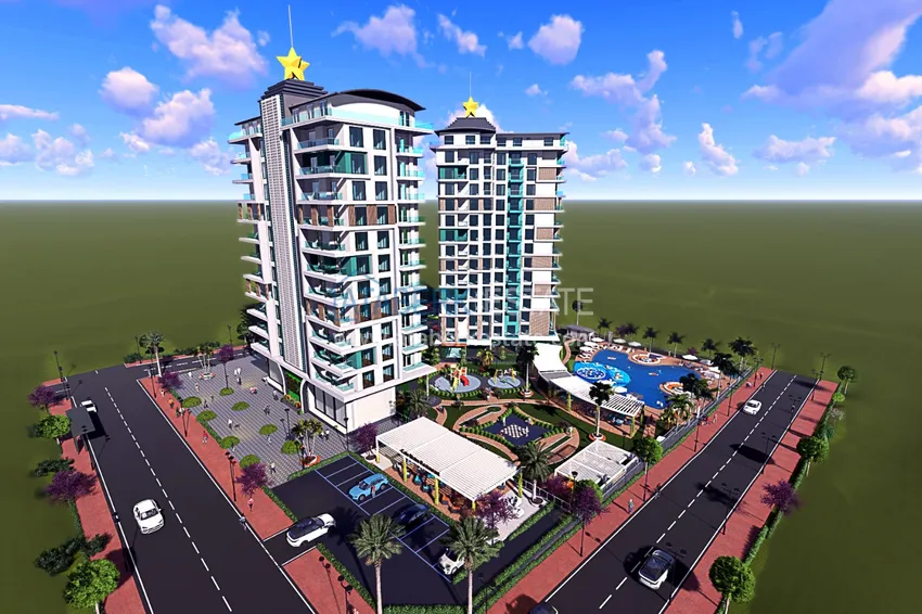 Квартира в Махмутларе от инвестора в комплексе на завершающем этапе строительства с богатой внутренней инфраструктурой 1 