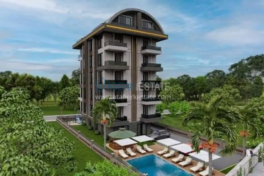 Новый проект жилого комплекса, в лесной зоне района Авсаллар - Алания 1 