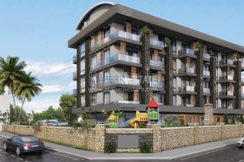 Квартира в районе Оба двухкомнатная, в строящемся современном бутик-комплексе от инвестора 2 