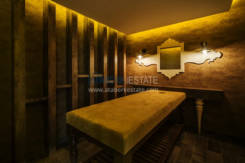 Квартира в Махмутларе с новой мебелью и застекленным балконом в комплексе комфорт-класса 18 