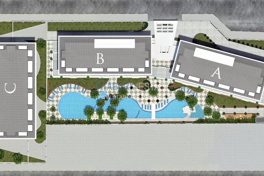 Квартиры в центре Алании – район пляжа Клеопатра в комплексе на этапе строительства 16