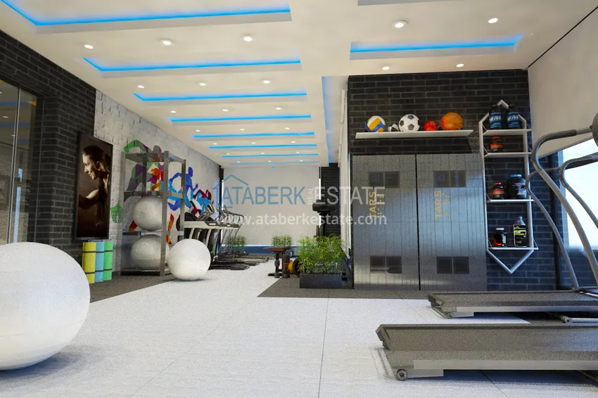 Квартира в районе Оба в жилом комплексе на этапе строительства 42 