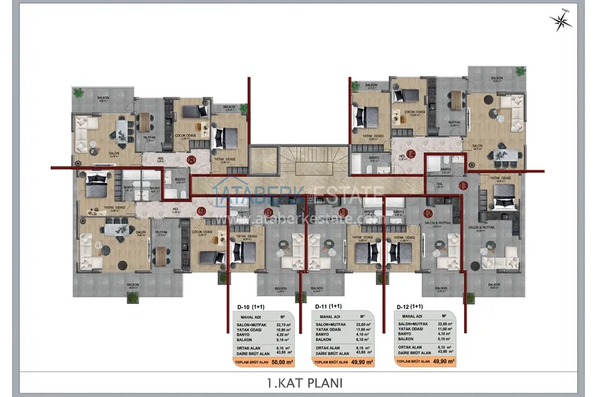 Купить дешево Квартира в районе Оба двухкомнатная, в строящемся современном бутик-комплексе от инвестора 2 