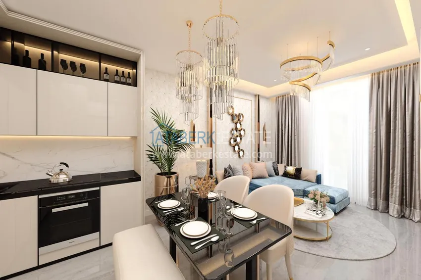 Приобрести Квартиры в центре Алании от инвестора в комплексе на этапе строительства 2 