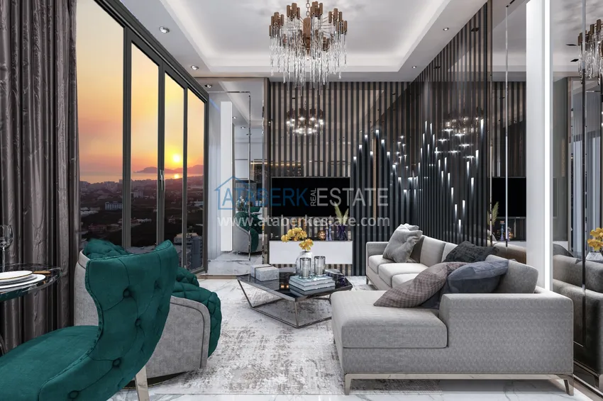 Приобрести Квартира в Махмутларе от инвестора в комплексе на завершающем этапе строительства с богатой внутренней инфраструктурой 2 