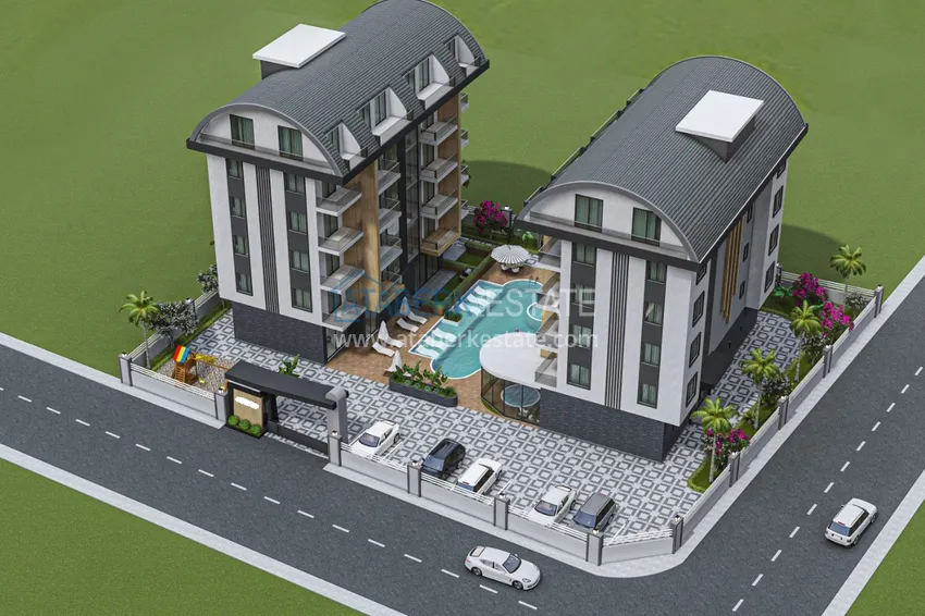 Новый проект комфортабельного жилого комплекса в Алании – район Оба 2