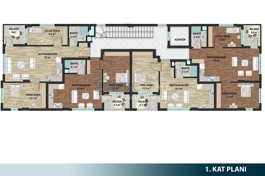 Купить дешево Квартира в Махмутларе в новом бутик-комплексе 1 