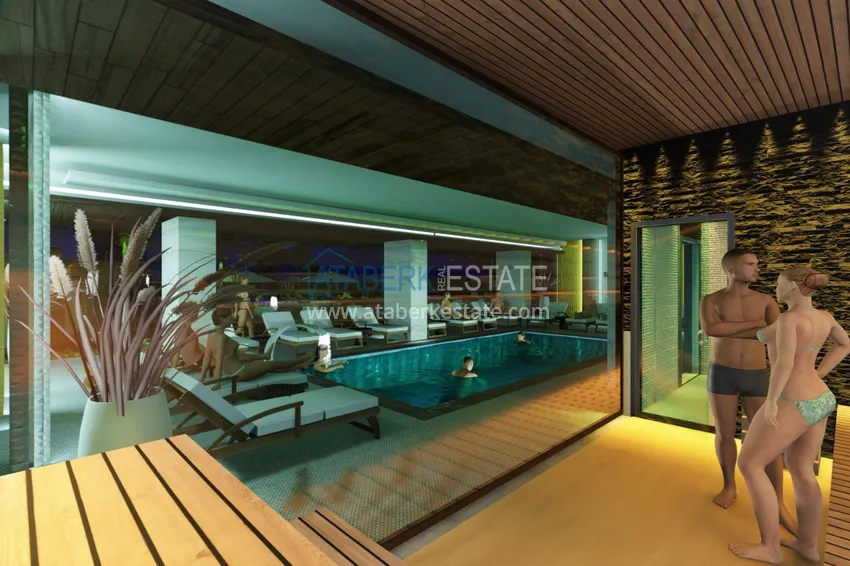 Квартира в Махмутларе от инвестора в комплексе на завершающем этапе строительства с богатой внутренней инфраструктурой 32 