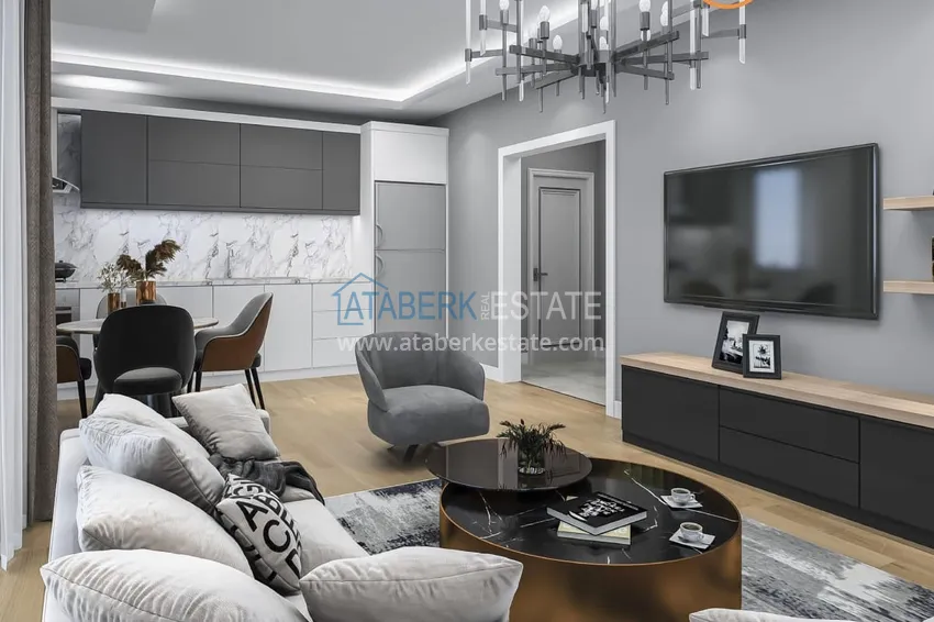 Приобрести Квартиры в Алании - район Махмутлар в строящемся жилом комплексе 3