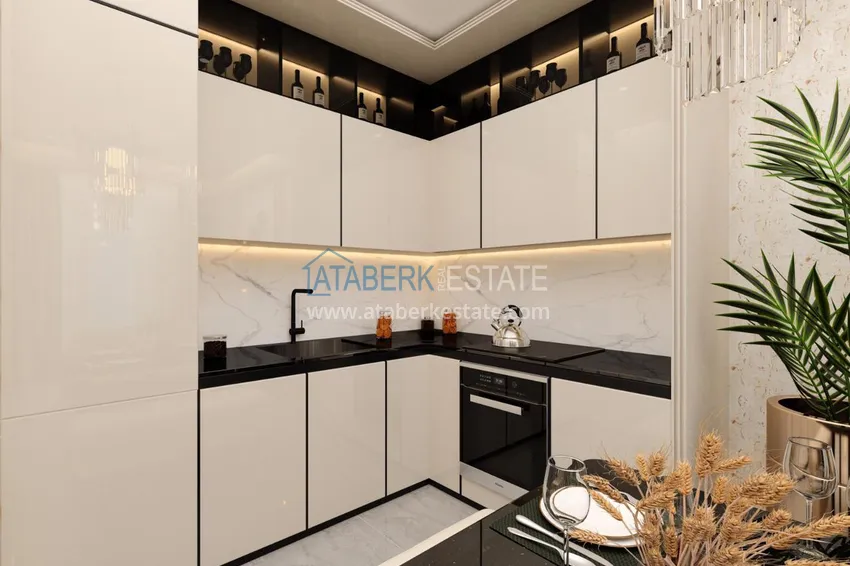 Приобрести Квартиры в центре Алании от инвестора в комплексе на этапе строительства 3 