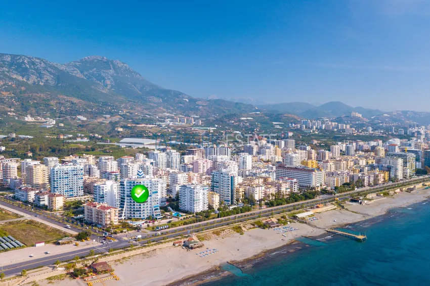 Квартира в Махмутларе с мебелью в комплексе премиум класса, на первой линии 6