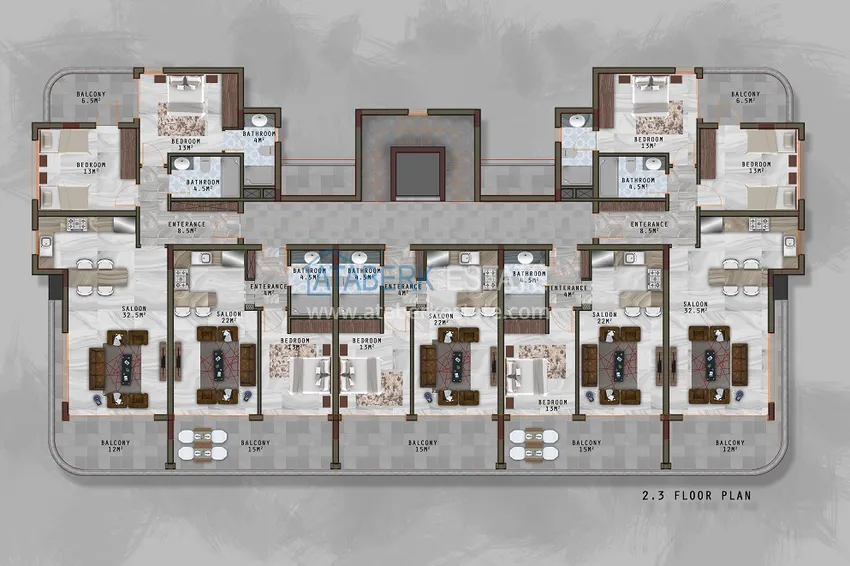 Купить дешево Квартира в Каргыджаке от инвестора в строящемся комплексе  3 