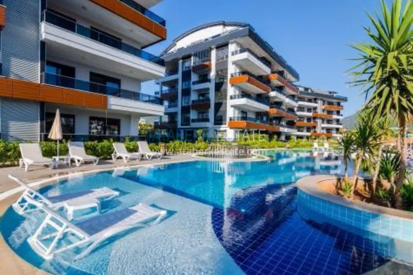 Дуплекс в Алании - район Оба, с отдельной кухней в элитной резиденции  3 