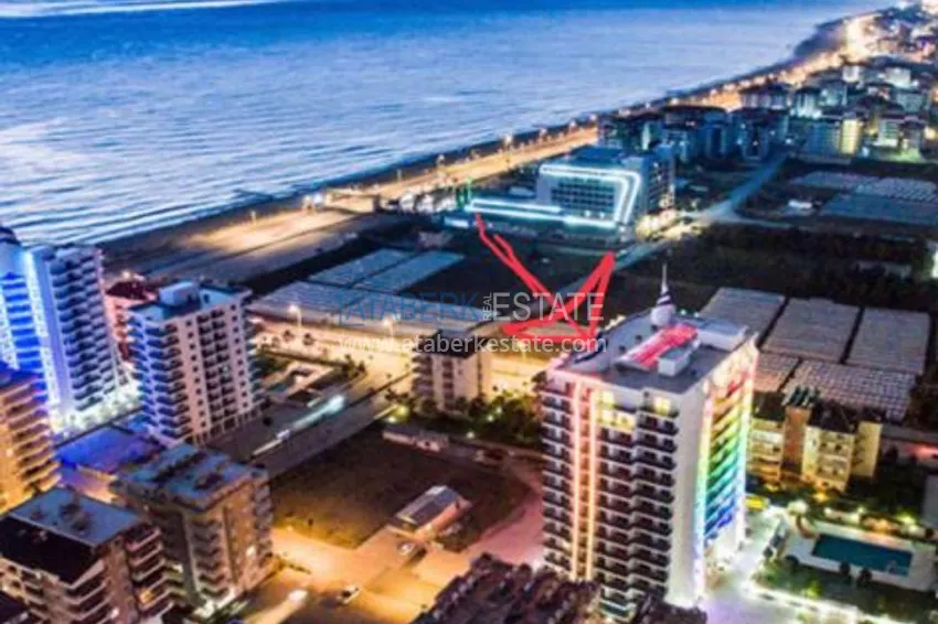 Квартира в Махмутларе меблированная с застекленным балконом и открытым видом на море 6 